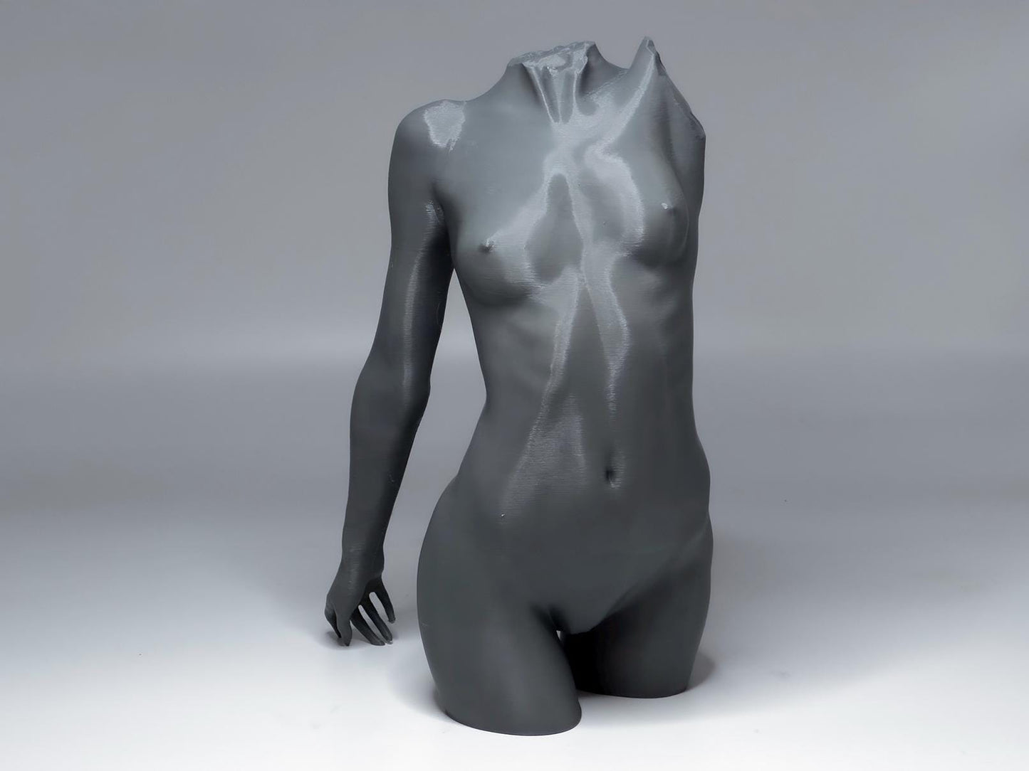 Female figure anatomy model for artists. Studio reference sculpture for studying weight shift, torso structure, and lighting.