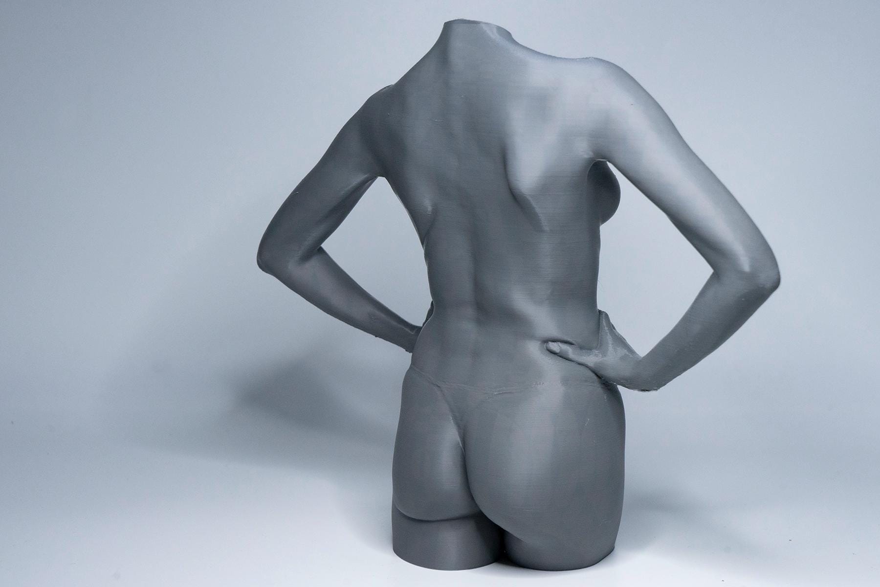 Female anatomy torso model for artists. Studio reference sculpture for studying abdominal structure, posture, and balance.