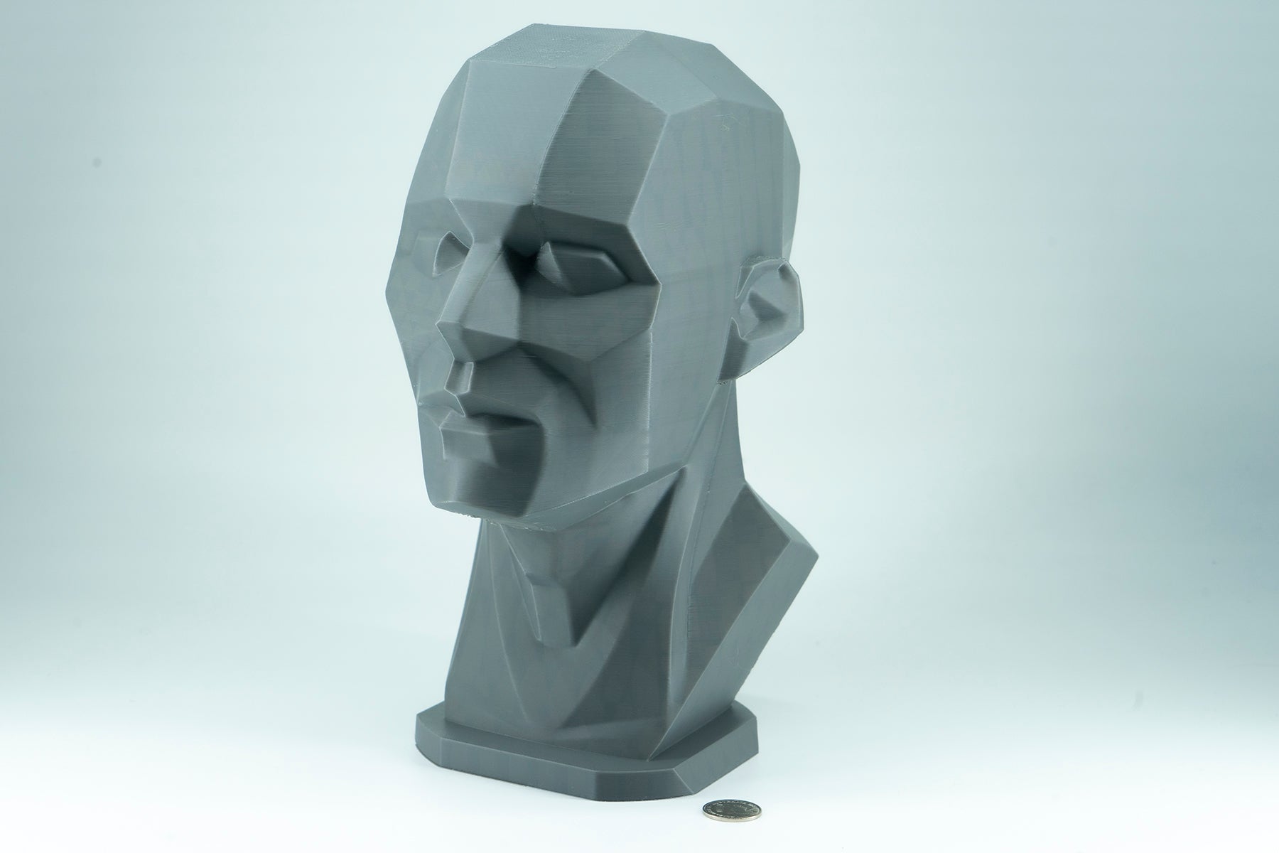 Precision planar head reference tool for artists studying light, value, and facial structure. Made to order in studio-ready sizes.