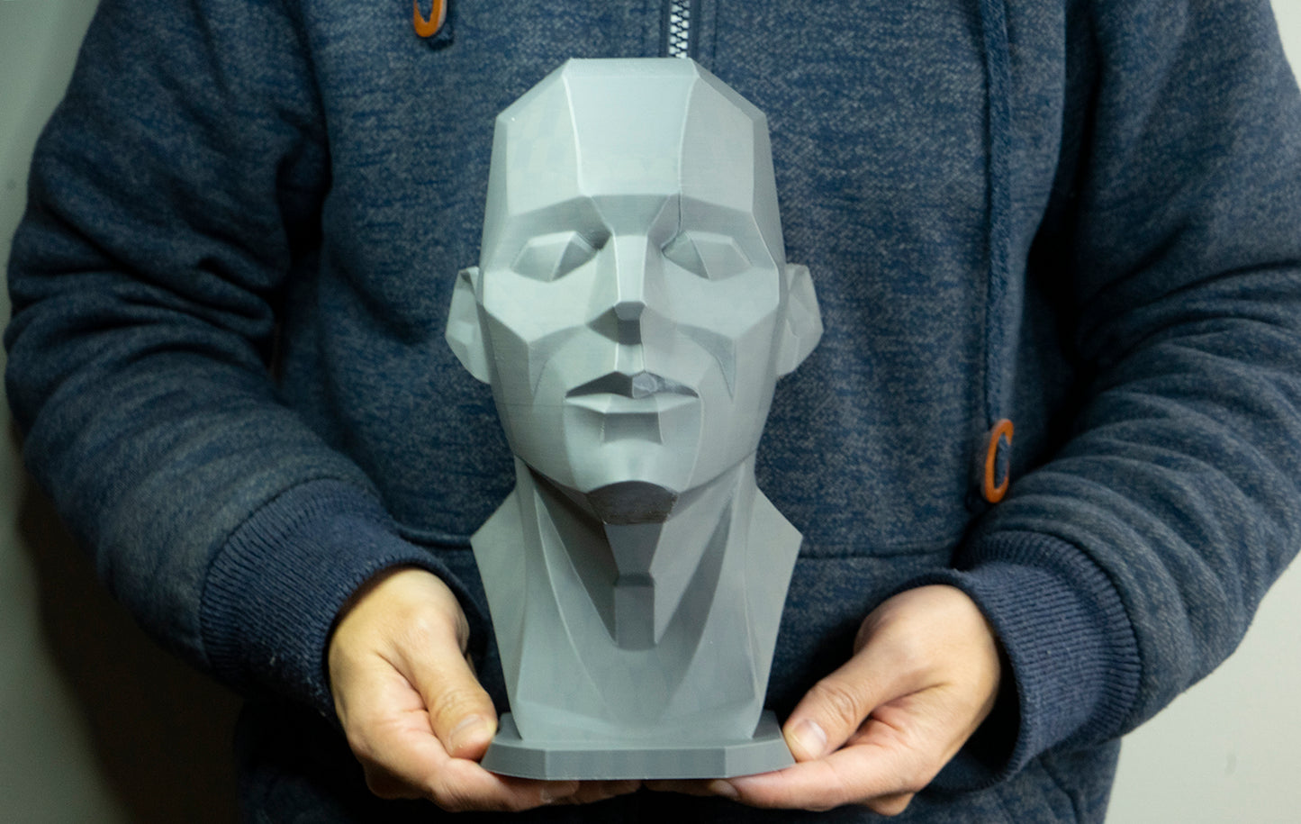 Precision planar head reference tool for artists studying light, value, and facial structure. Made to order in studio-ready sizes.