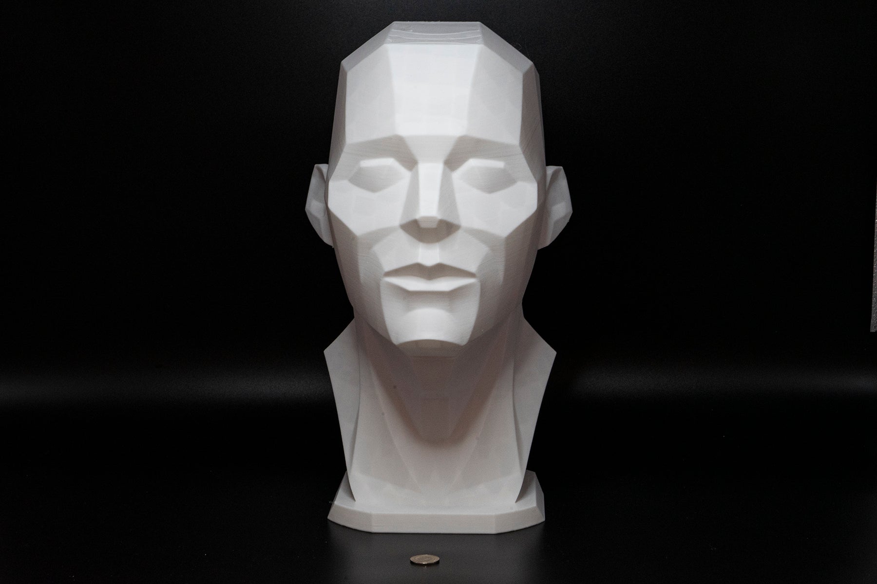 Precision planar head reference tool for artists studying light, value, and facial structure. Made to order in studio-ready sizes.