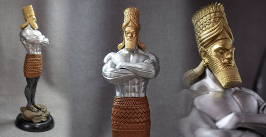 Extra Large 55cm Daniel 2 Statue inspired by Nebuchadnezzar’s dream. Hand-painted biblical sculpture from the Book of Daniel. Christian collectible art.