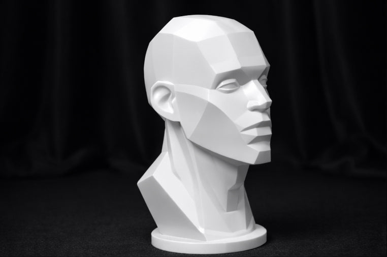 Art Planar head sculpture Mark 2, planes of the face, asaro head, art reference