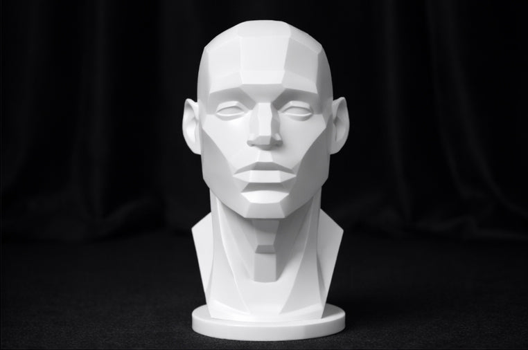 Art Planar head sculpture Mark 2, planes of the face, asaro head, art reference