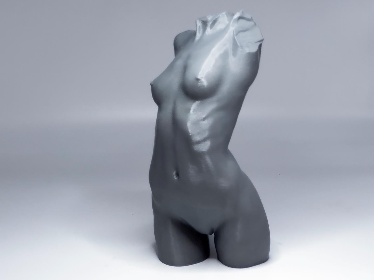 Female figure anatomy model for artists. Studio reference sculpture for studying weight shift, torso structure, and lighting.